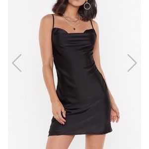 NTW Nasty Gal Sought After Satin Cowl Dress